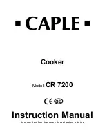 Caple CR 7200 Instruction Manual preview