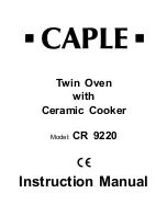 Caple CR 9220 Instruction Manual preview