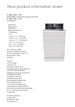 Preview for 2 page of Caple Di465 Technical Information