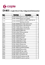 Preview for 9 page of Caple Di465 Technical Information