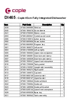 Preview for 10 page of Caple Di465 Technical Information