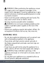 Preview for 8 page of Caple RI5501 Instruction Manual