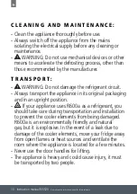 Preview for 10 page of Caple RI5520 Instruction Manual