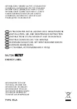 Preview for 1 page of Caple SILT26 Installation, Use And Maintenance Instruction