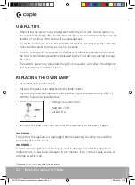 Preview for 24 page of Caple SO110GM Instruction Manual