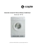 Preview for 1 page of Caple TDF160 Instruction Manual