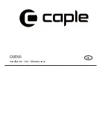 Preview for 1 page of Caple use and maintenance Installation And Use Manual