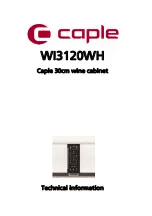 Caple WI3120WH Technical Information preview