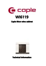 Preview for 1 page of Caple WI6119 Technical Information