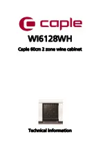 Preview for 1 page of Caple WI6128WH Technical Information