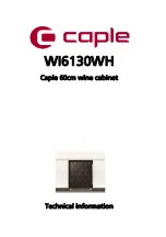 Preview for 1 page of Caple WI6130WH Technical Information