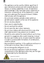 Preview for 6 page of Caple WI6150 Instruction Manual