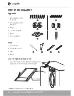 Preview for 40 page of Caple WMI3000 Instruction Manual