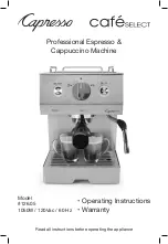 Capresso 126.05 Operating Instructions Manual preview