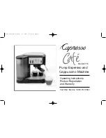 Capresso Cafe 115 Operating Instructions Manual preview