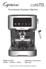 Capresso CafeTS 129.05 Operating Instructions Manual предпросмотр