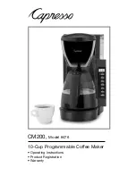 Capresso CM200 476 Operating Instructions Manual предпросмотр