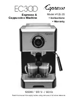 Предварительный просмотр 1 страницы Capresso EC300 123.05 Instruction Manual