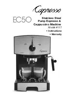 Предварительный просмотр 1 страницы Capresso EC50 117 Instructions Manual