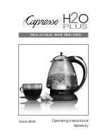 Preview for 1 page of Capresso H2O PLUS 259 Operating Instructions Manual