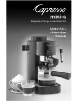 Capresso Mini-s 302 Instructions Manual предпросмотр