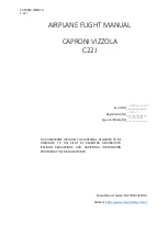 Preview for 1 page of Caproni Vizzola C22J Flight Manual