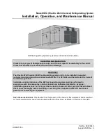 Preview for 1 page of CaptiveAire EWC Installation, Operation And Maintenance Manual