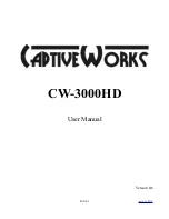 CaptiveWorks CW-3000HD User Manual preview