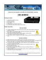 Preview for 1 page of CaptiveWorks CW-4000HD Quick Start Manual