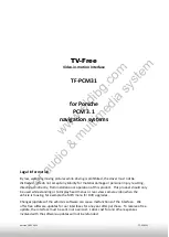 Preview for 1 page of Car audio systems TF-PCM31 Quick Start Manual