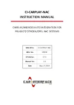 Предварительный просмотр 1 страницы Car-Interface.com 190512 Instruction Manual