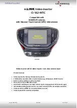 Preview for 1 page of Car-Interface CI-VL2-MTC Manual