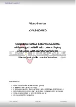 Preview for 1 page of Car-Interface CI-VL2-ROMEO Manual