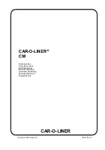 Car-O-Liner CM 181 Instruction Manual предпросмотр