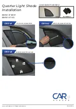 Предварительный просмотр 3 страницы Car Shades BMW X1 5DR Installation Manual