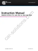 Preview for 1 page of Car Solutions 891005 Instruction Manual