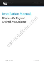 Car Solutions CP-Toyota Installation Manual preview