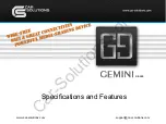 Car Solutions GEMENI GE-100 Features And Specifications preview