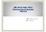 Car Solutions MB 2015 PAS-TDC2 Manual preview