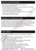 Preview for 2 page of Car Solutions NB2122T2 Product Information