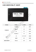 Preview for 2 page of Car Solutions PCM 5.0-TDC3 Installation Manual