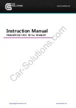 Preview for 1 page of Car Solutions Peueot2017 RCC TD Instruction Manual