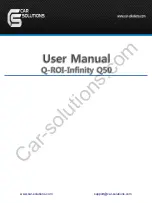 Preview for 1 page of Car Solutions Q-ROI-INFINITY q50 User Manual