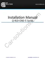 Car Solutions Q-ROI-ONE-5 Series Installation Manual preview