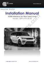 Preview for 1 page of Car Solutions QHI-LVTX-LR-XE Installation Manual