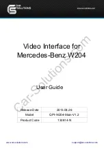 Preview for 1 page of Car Solutions QPI-W204-Main-V1.2 User Manual