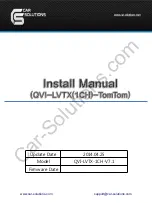 Preview for 1 page of Car Solutions QVI-LVTX-1CH-V7 Installation Manual