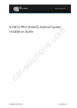 Car Solutions SUNE10 PRO Installation Manual preview