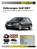 Car-Systems Parktronic system Volkswagen Golf MK7 Assembly Manual preview