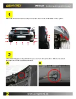 Предварительный просмотр 2 страницы Car-Systems Parktronic system Volkswagen Golf MK7 Assembly Manual